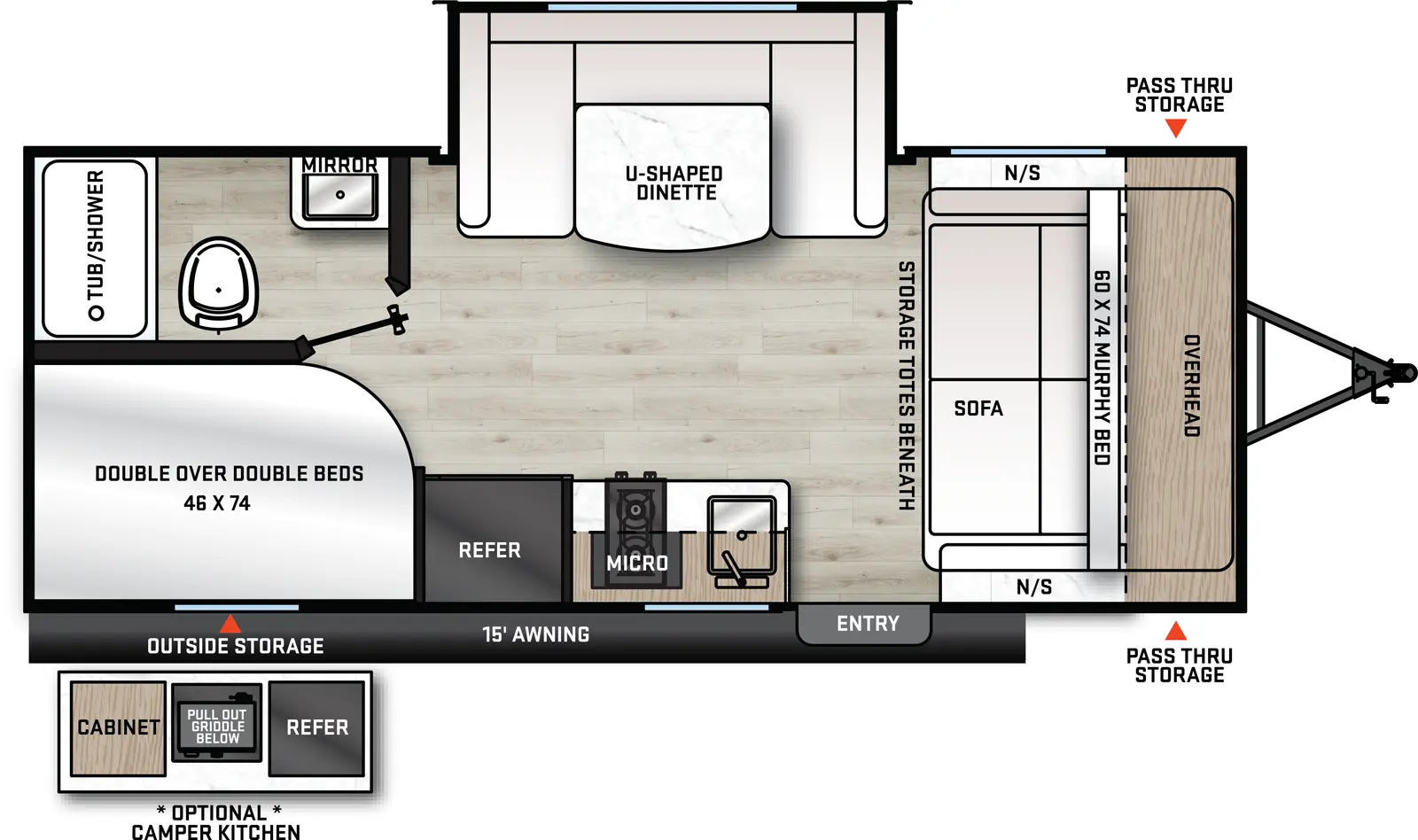 Aurora 18BHS Floorplan